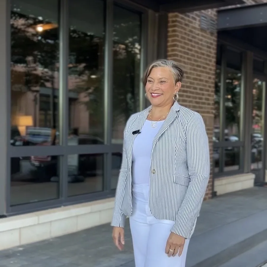 Roslyn Dixon, founder of Dixon Academy, standing outside
