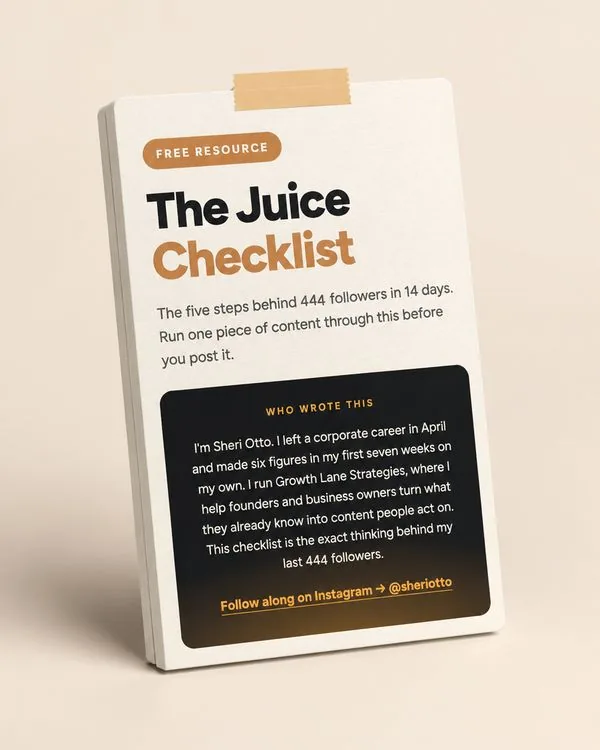 The Juice Checklist